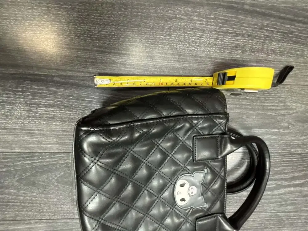 Sanrio Kuromi Black Quilted 2-Way Mini Satchel Tote Bag